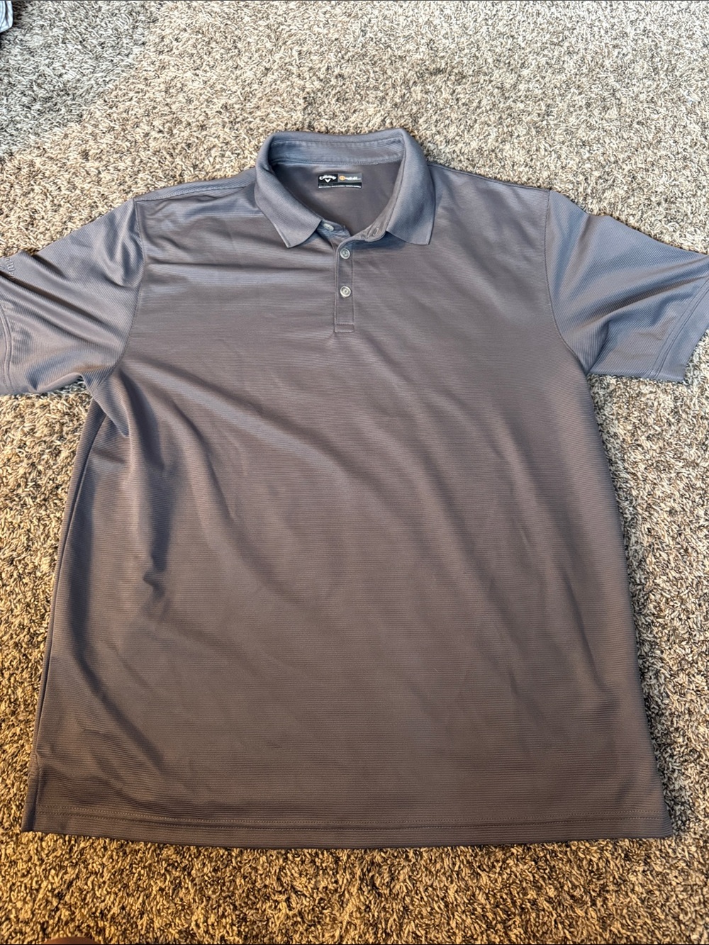 CALLAWAY OPTIDRI GREY SHORT SLEEVE XL 
GOLF SHIRT